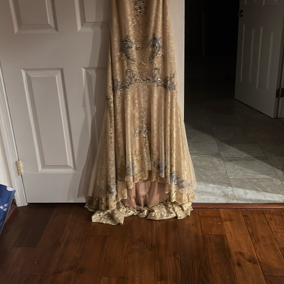 Sue Wong Elegant Cream Gown - Picture 8 of 9